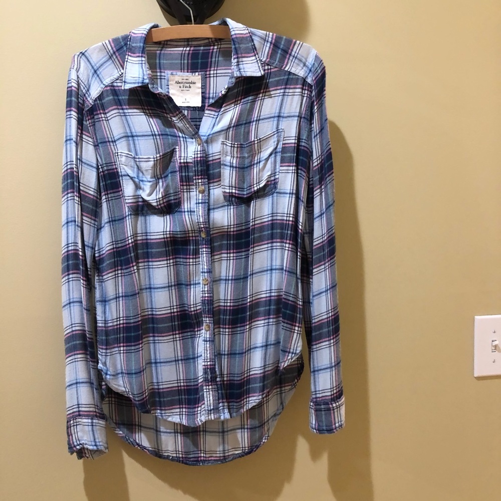 Abercrombie blue flannel